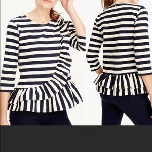 Super cute Ruffle trim peplum top